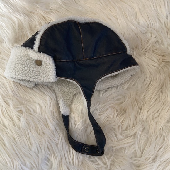 Kids on king Le top brown cream first flight airplane aviator cap hat winter hat - Picture 15 of 17